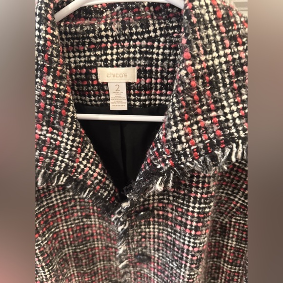 Chico's Black and Red Tweed Blazer - Picture 2 of 6